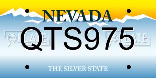QTS975 Nevada License Plate