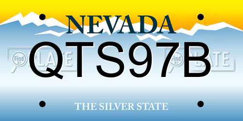 QTS97B Nevada License Plate