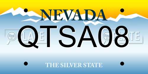 QTSA08 Nevada License Plate