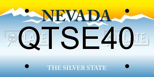 QTSE40 Nevada License Plate