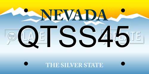 QTSS45 Nevada License Plate