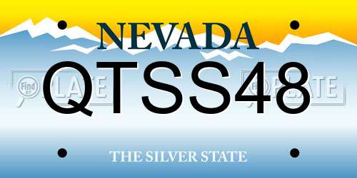 QTSS48 Nevada License Plate