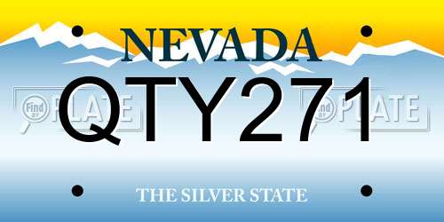 QTY271 Nevada License Plate