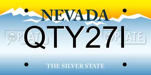 QTY27I Nevada License Plate
