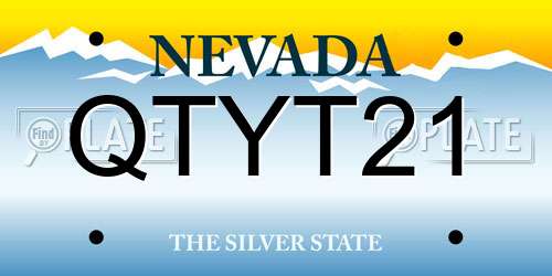QTYT21 Nevada License Plate