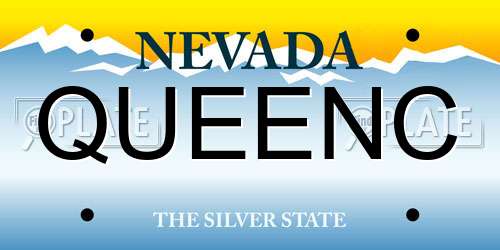 QUEENC Nevada License Plate
