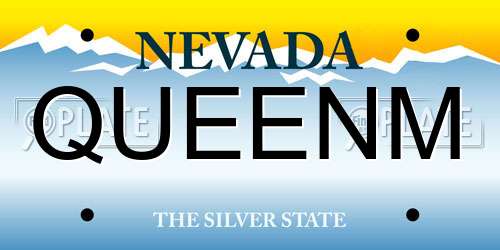 QUEENM Nevada License Plate