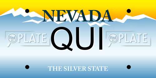 QUI Nevada License Plate