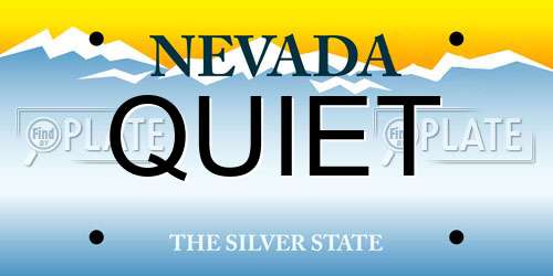 QUIET Nevada License Plate