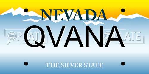 QVANA Nevada License Plate