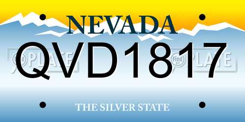 QVD1817 Nevada License Plate