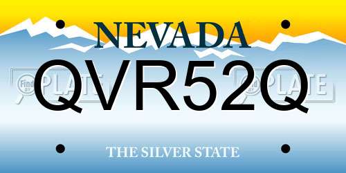 QVR52Q Nevada License Plate