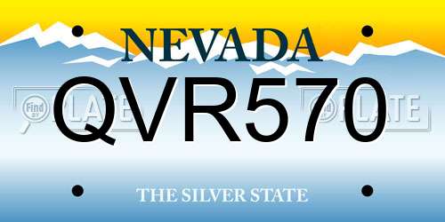 QVR570 Nevada License Plate