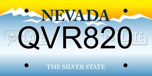 QVR820 Nevada License Plate