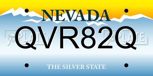 QVR82Q Nevada License Plate