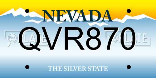QVR870 Nevada License Plate