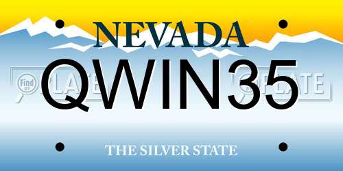 QWIN35 Nevada License Plate