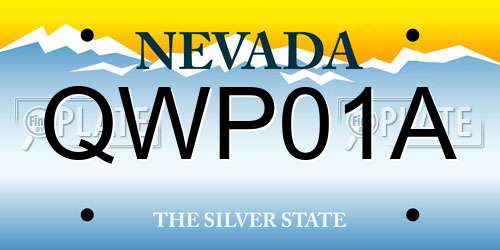 QWP01A Nevada License Plate