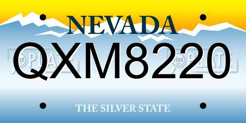 QXM8220 Nevada License Plate