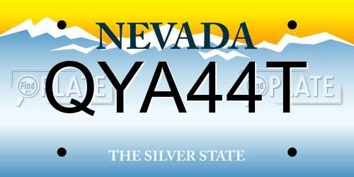 QYA44T Nevada License Plate