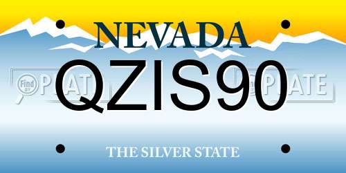 QZIS90 Nevada License Plate