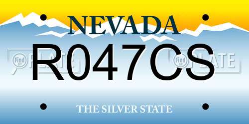 R047CS Nevada License Plate
