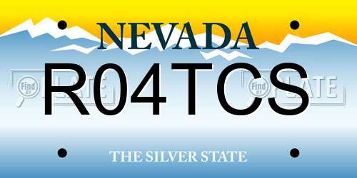 R04TCS Nevada License Plate