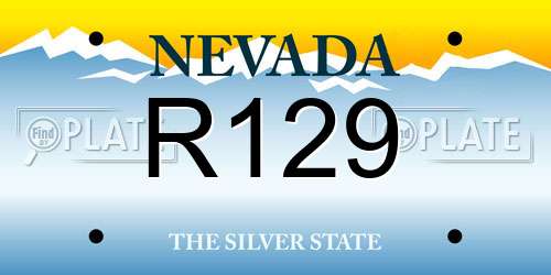R129 Nevada License Plate