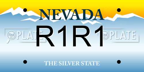 R1R1 Nevada License Plate