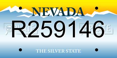 R259146 Nevada License Plate