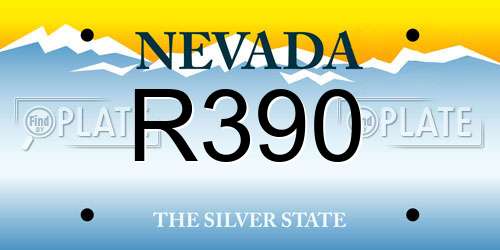 R390 Nevada License Plate