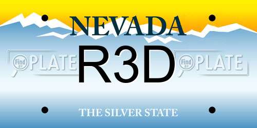 R3D Nevada License Plate