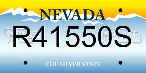 R41550S Nevada License Plate