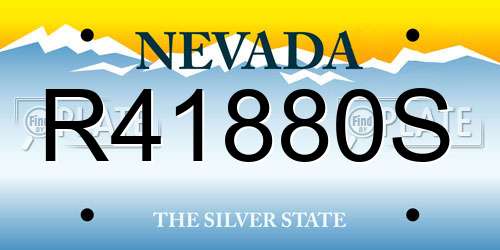 R41880S Nevada License Plate