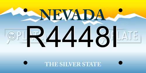 R4448I Nevada License Plate