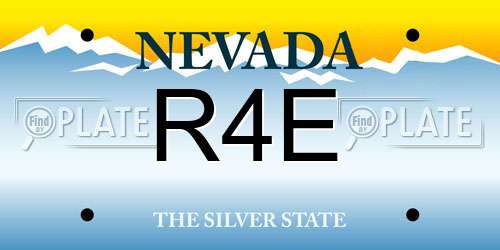 R4E Nevada License Plate