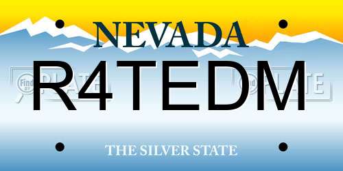 R4TEDM Nevada License Plate