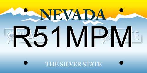 R51MPM Nevada License Plate