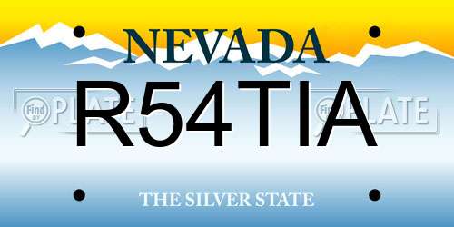 R54TIA Nevada License Plate