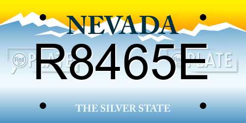 R8465E Nevada License Plate