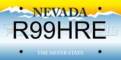 R99HRE Nevada License Plate