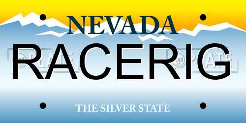 RACERIG Nevada License Plate