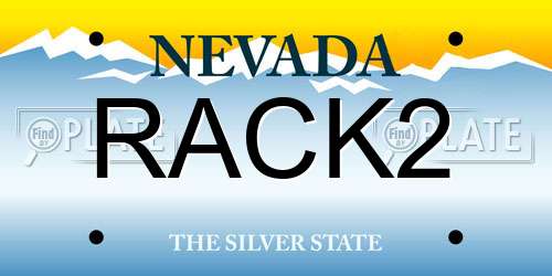 RACK2 Nevada License Plate