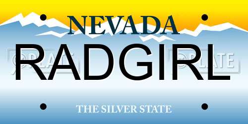 RADGIRL Nevada License Plate