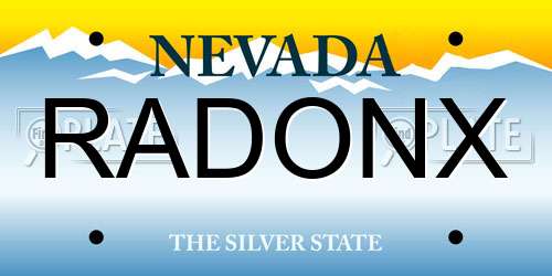 RADONX Nevada License Plate
