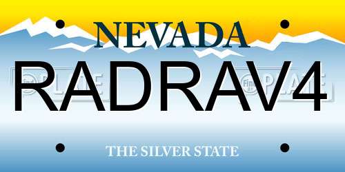 RADRAV4 Nevada License Plate