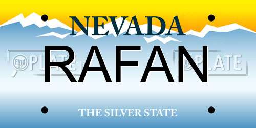 RAFAN Nevada License Plate