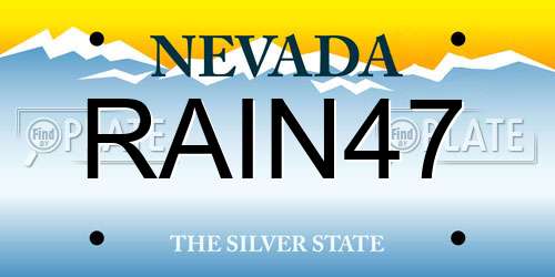 RAIN47 Nevada License Plate