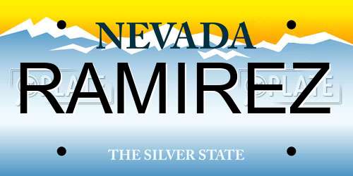 RAMIREZ Nevada License Plate