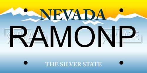 RAMONP Nevada License Plate